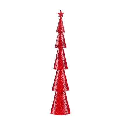 Kerstboom decoratief 90.5 cm rood ijzer