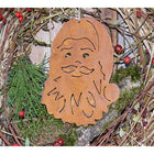 Kerstman figuur metaal 15x15 cm roestkleurig