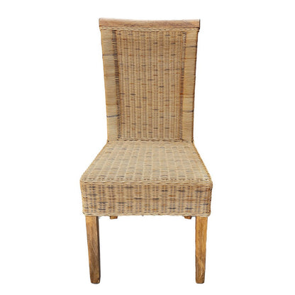 Eetkamerstoelen Set Van 4 Rotan Tabacco Stoel Duurzaam