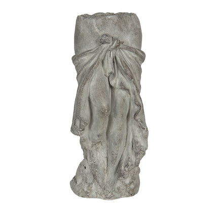 Flowerpot 13x13x29 cm Grey Stone Indoor Flowerpot