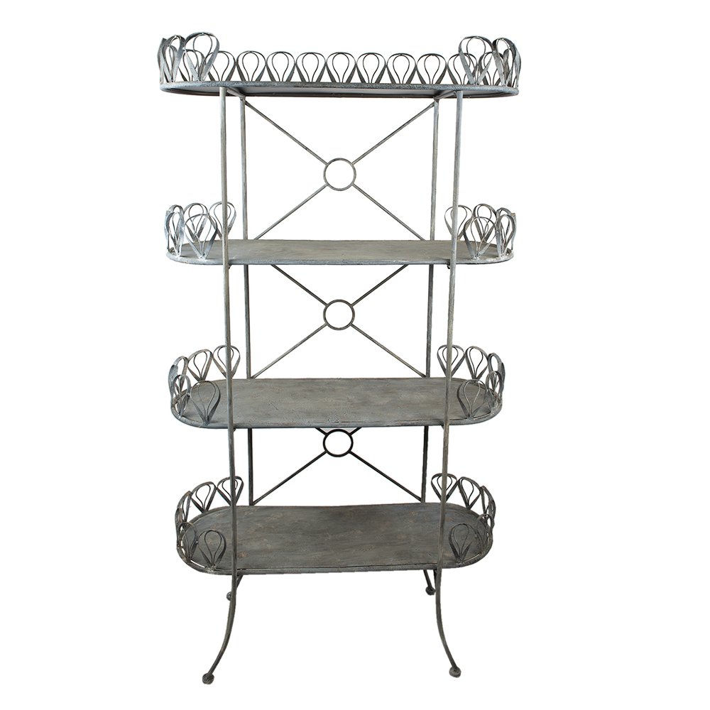 Opbergrek 91x36x168 cm ijzer grijs