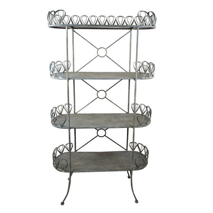 Opbergrek 91x36x168 cm ijzer grijs