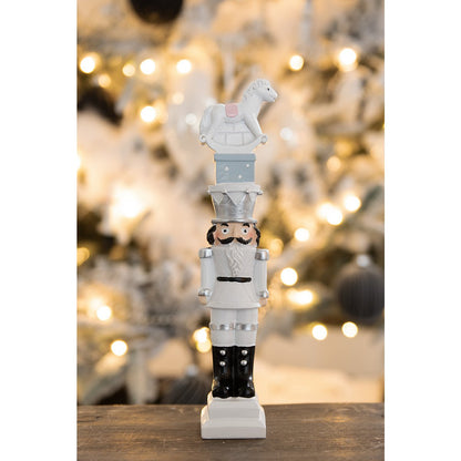 Kerstdecoratie Notenkraker 23 cm Wit Polyresin