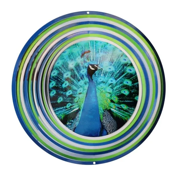 Windspinner 12 inch pauw roestvrij staal
