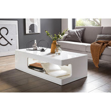 Salontafel 120x60x35 cm hoogglans wit MDF
