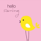 Duni Easter Napkin Hello Spring Pink/Yellow 33X33 cm
