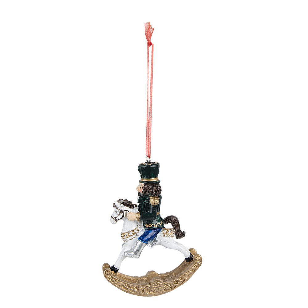 Kersthanger Notenkraker 10 cm groen