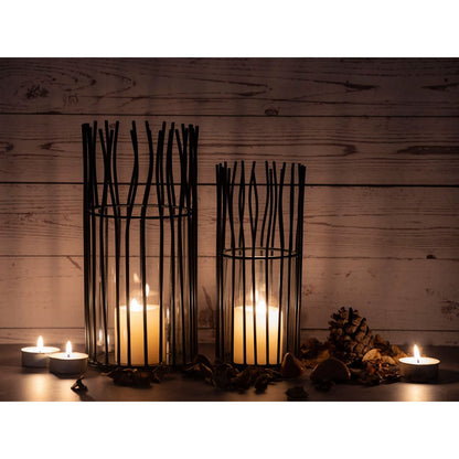 Windlicht 8-Delige Set 2x4 PU Kandelaren Zwart Of Zilver
