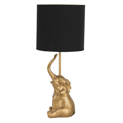 Tafellamp olifant Ø 20x46 cm goudkleurig zwart