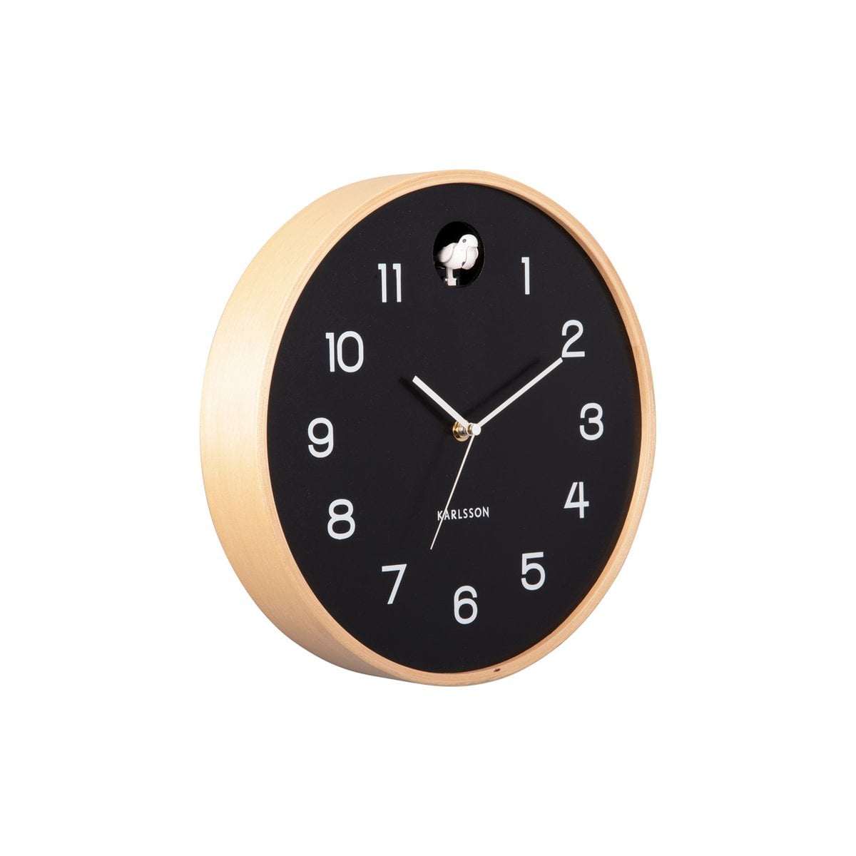 Wandklok 32 cm hout