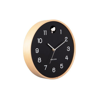 Wandklok 32 cm hout