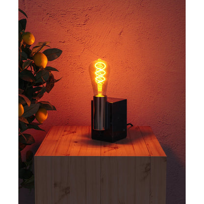 LED lamp E27 4W Ø 6,4 cm amber metaal glas