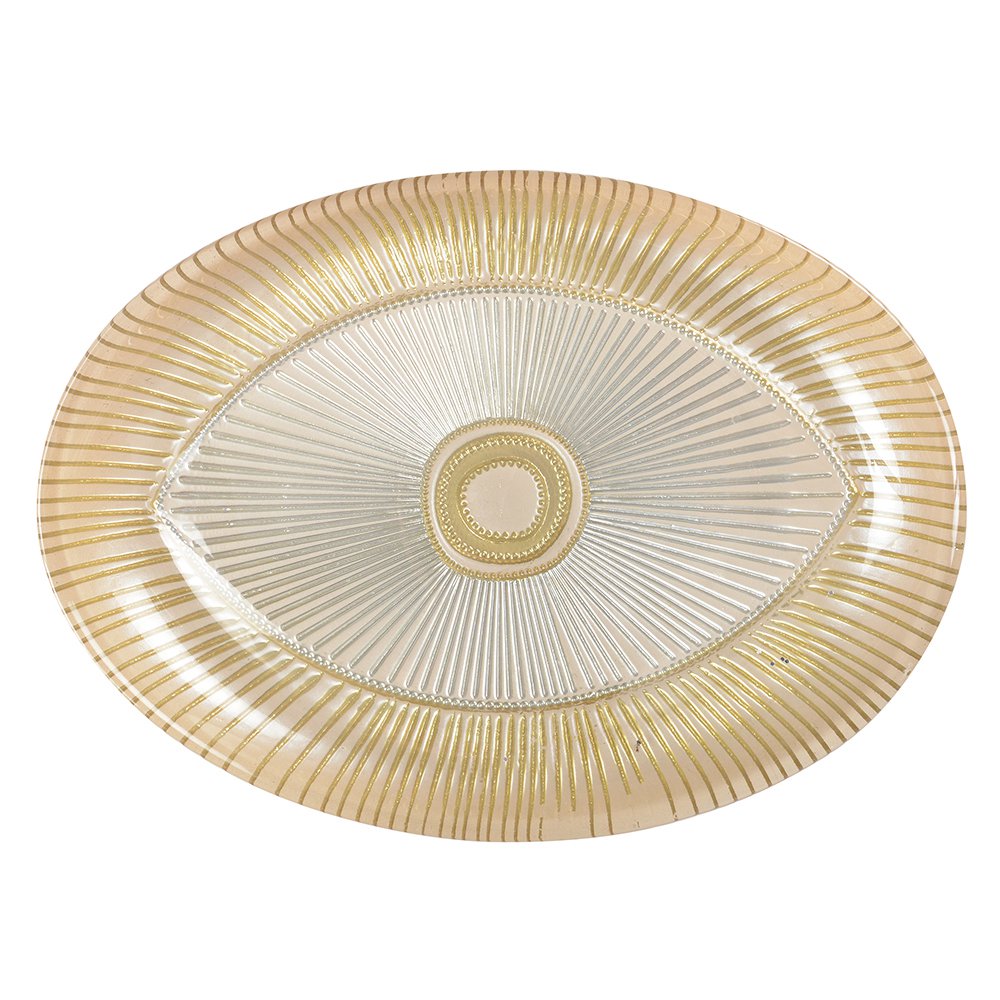 Ovale cup 22x15.5 cm beige glas