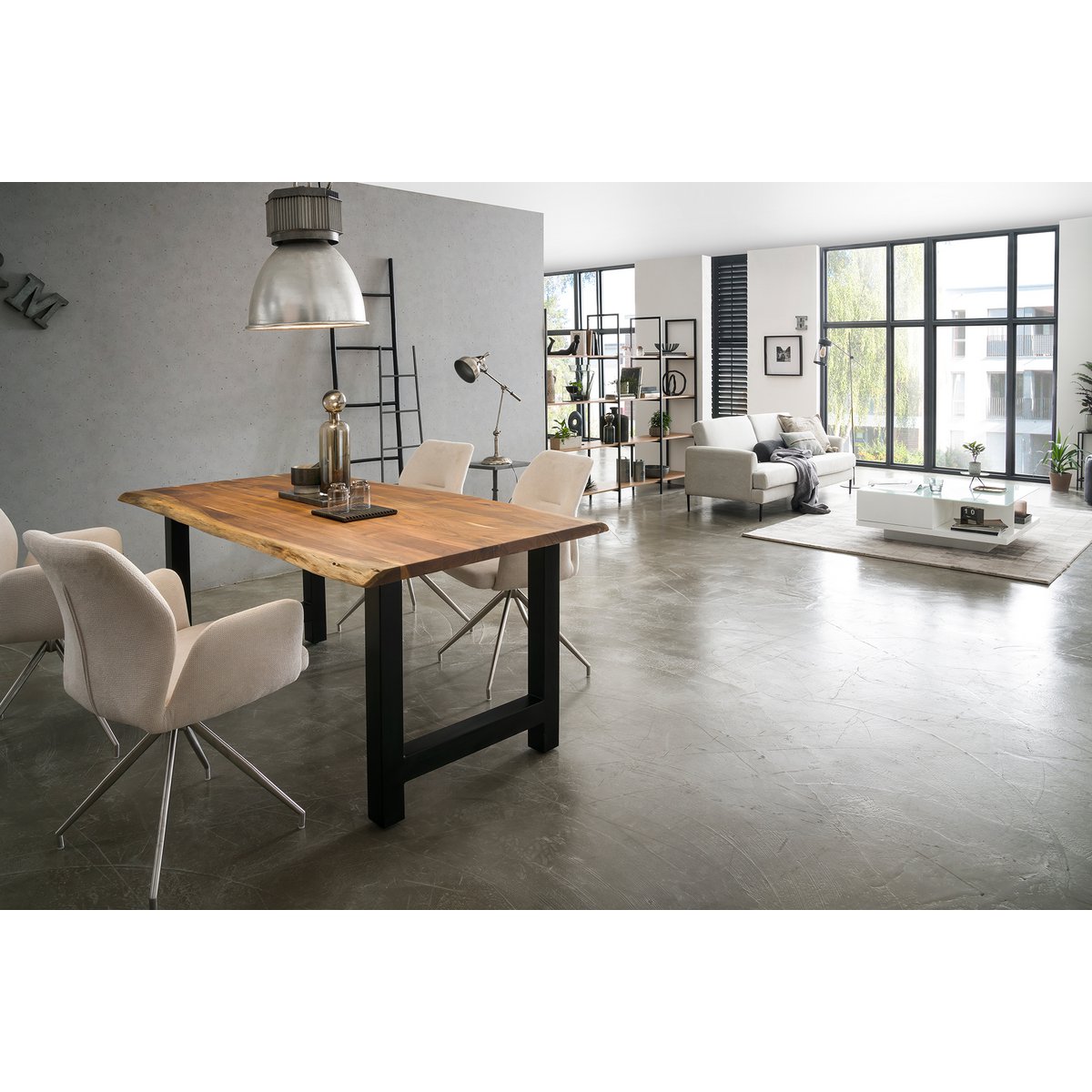 Eettafel massief acaciahout 140x80 cm