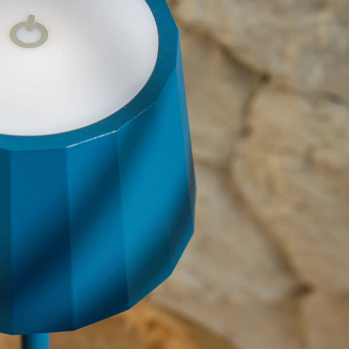 Tafellamp blauw draadloos dimbaar 10x38 cm