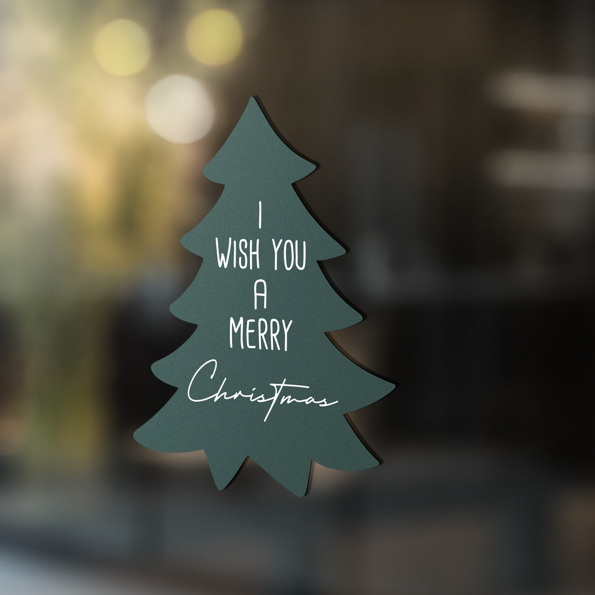 Kerststicker boom 30-60 cm groen zwart wit