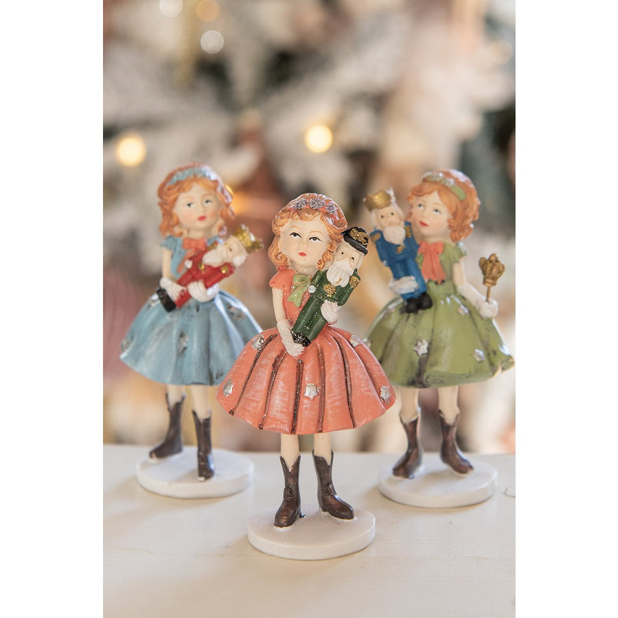 Kerstbeeld kind 12 cm rood polyresin