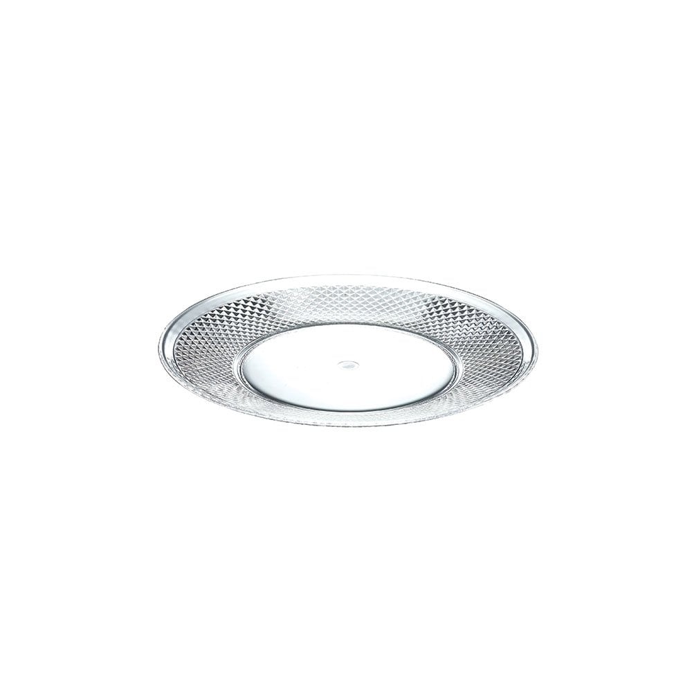 Acryl serveerplaat rond 28 cm transparant