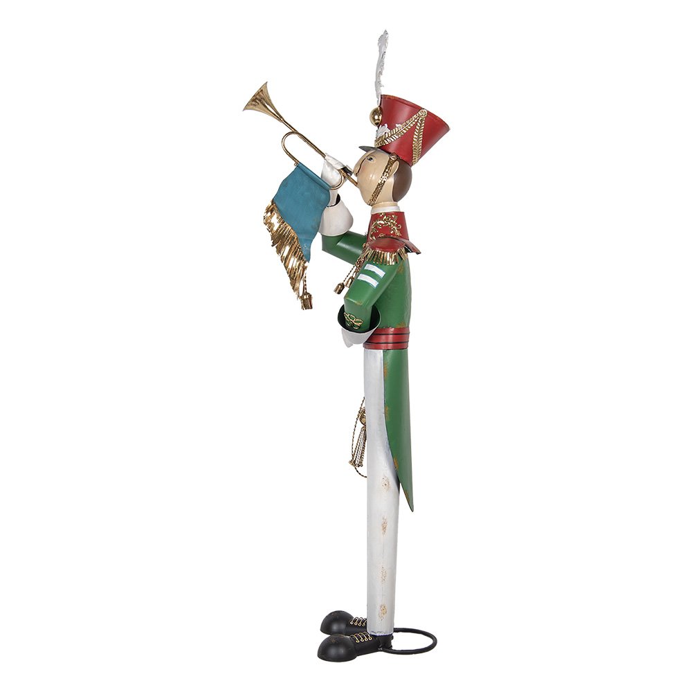 Decoratiebeeld notenkraker 218 cm metaal wit groen