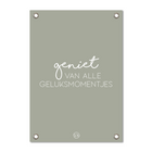Tuinposter geluksmomentjes zwart 30x42 cm