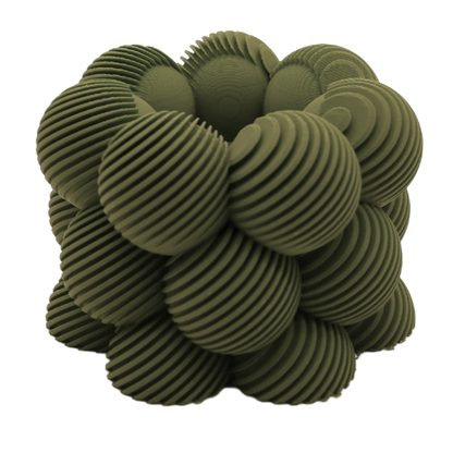 LED Tealight Holder Bubble Slanted Striped - 3D Printed - Sustainable PLA - Suitable for LED Tealights