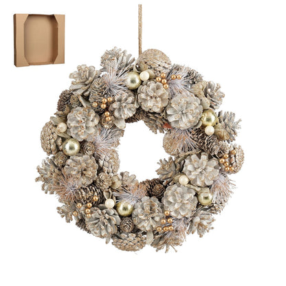 Kerstkrans Hanley Wit