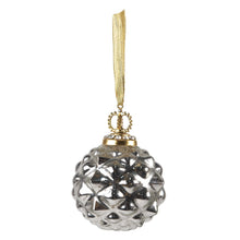 Christmas bauble Ø 8 cm Silver-coloured Glass Christmas decoration