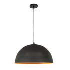 Hanglamp 42x22 cm metaal zwart goud
