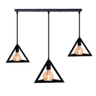 Homestyle Pro Mk018-B Industrial Pyramid Pendant Lamps Black/Metal