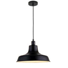 Hanglamp metaal 36x22 cm zwart