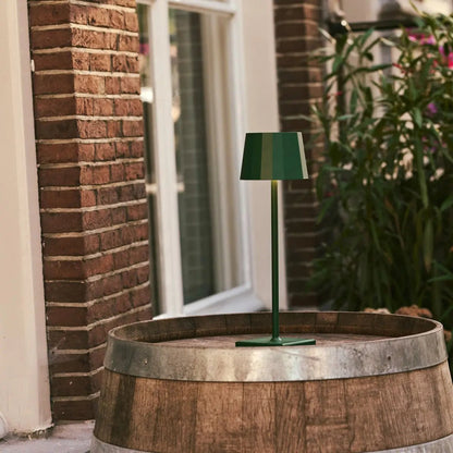 Tafellamp groen metaal Ø10x38 cm dimbaar oplaadbaar