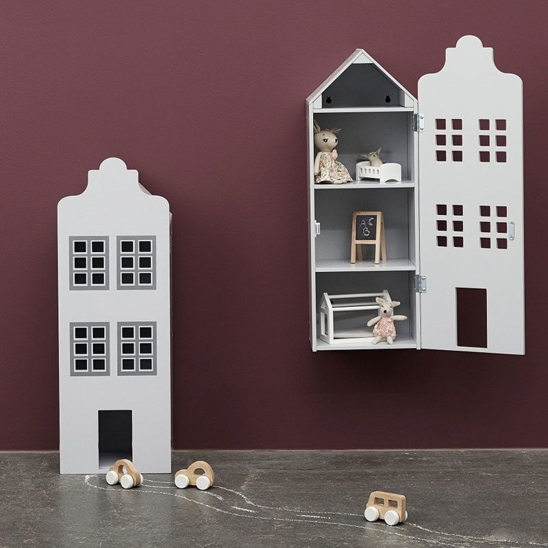 Poppenhuis 25x20x75 cm wit
