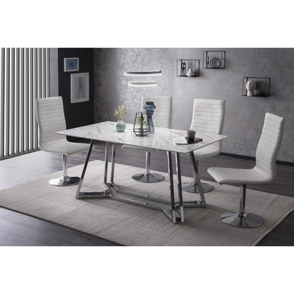 Hanglamp rond Ø 38 cm metaal acryl wit zilver