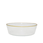 Glazen schaal 30x30x5 cm transparant goud