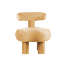 Fauteuil fluweel 58x67 cm bruin