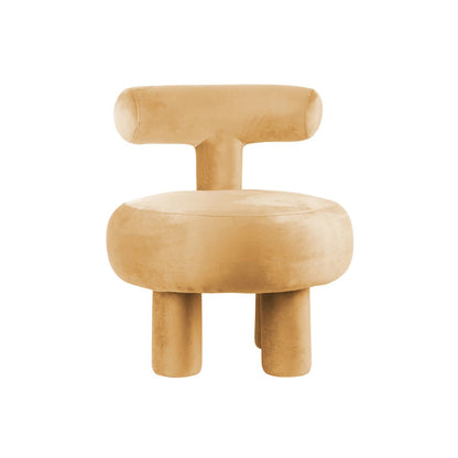 Fauteuil fluweel 58x67 cm bruin