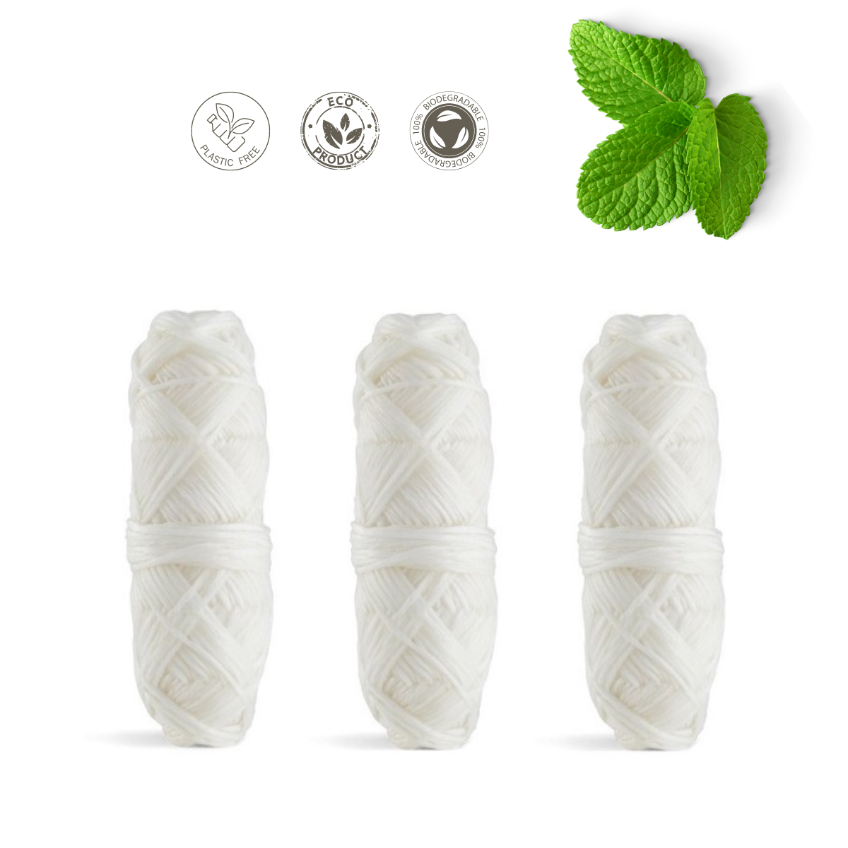 Flosdraad 3 navullingen mint