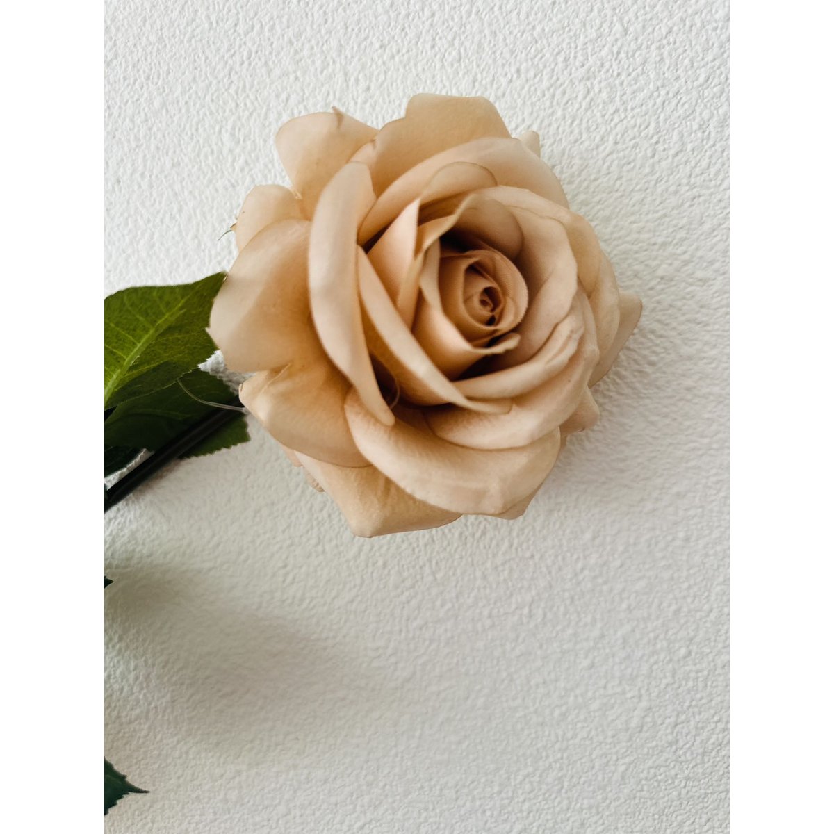 Kunstbloemen rozen 2 stuks champagne
