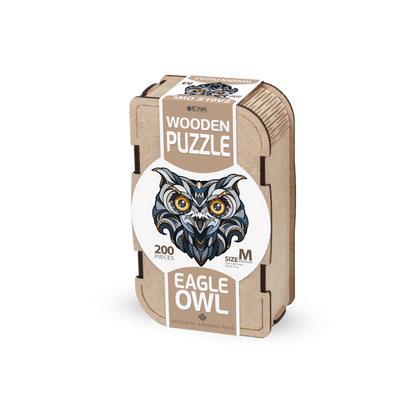 Houten legpuzzel Eco Wood Art Eagle-Owl 27,8x28,1x0,4 cm