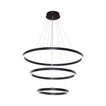 Pendant Lamp Neo Black Three Rings 40 60 80 cm Matte Black