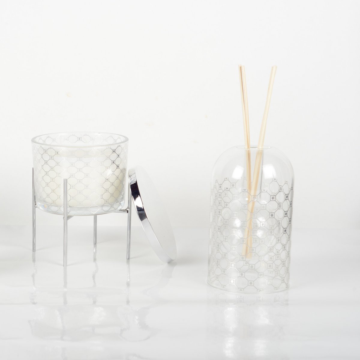 Diffuser 8,5x14 cm zilver glas