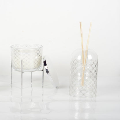 Diffuser 8,5x14 cm zilver glas