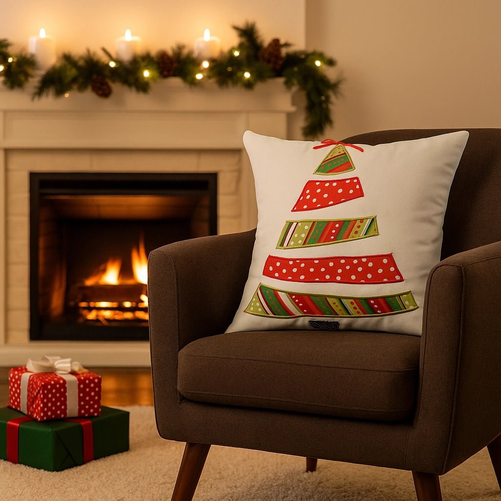 Kussenhoes kerstboom 45x45 cm katoen