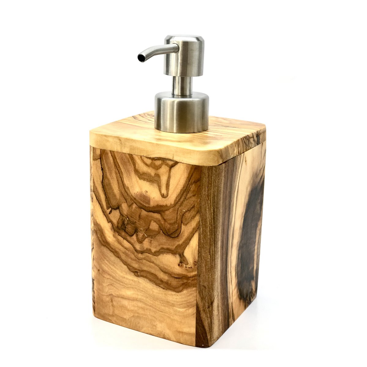Zeepdispenser olijfhout RVS 150ml