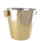 Gold Champagne Bucket With Ribbed Pattern Aulica