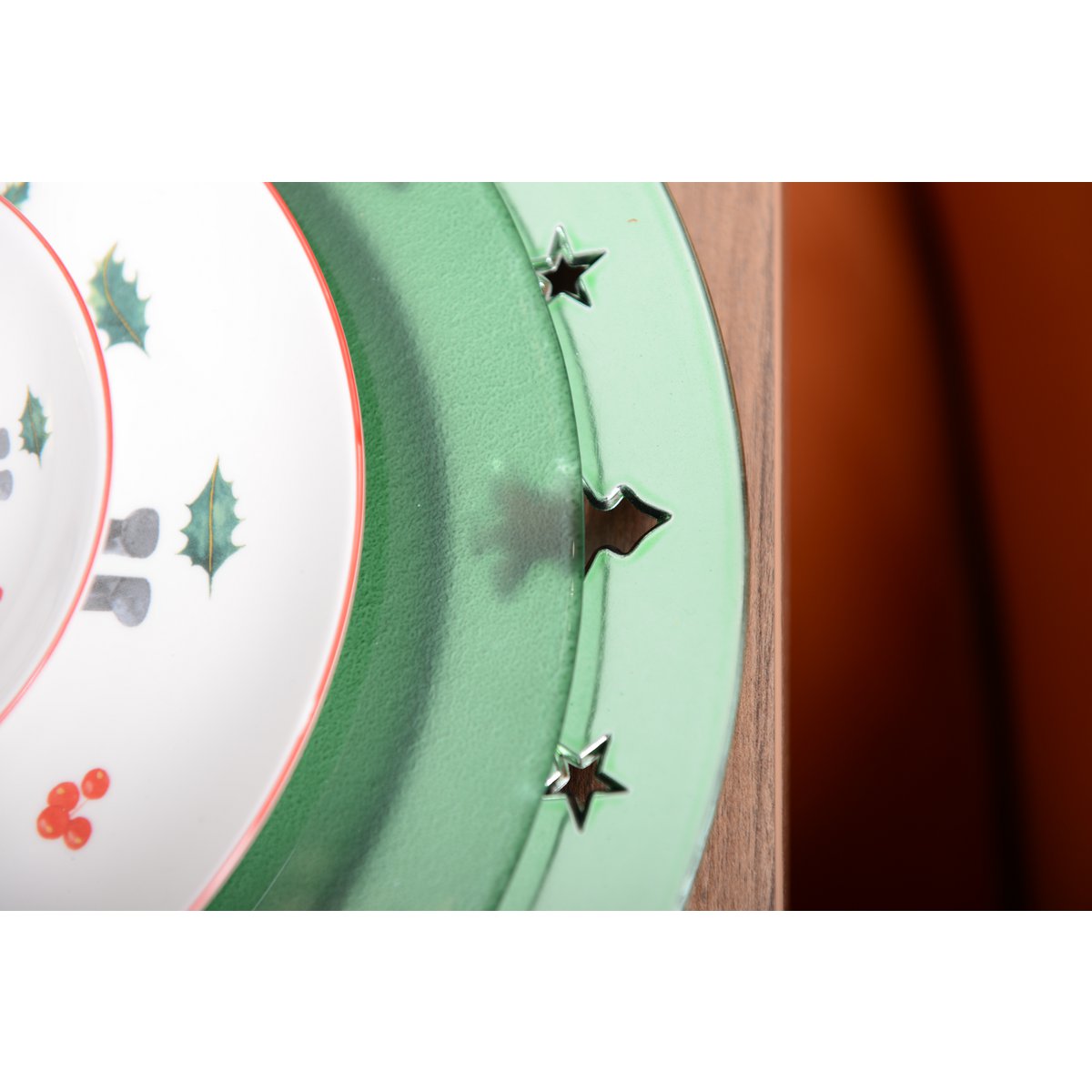 Placemat 33x33x1 cm kunststof groen