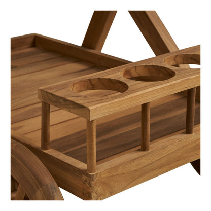 Theewagen teak naturel 86x50x81 cm