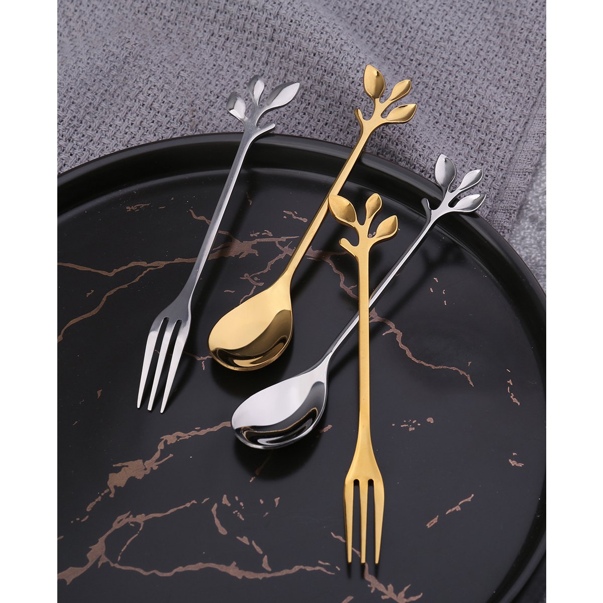 Dessertvorken 6 stuks zilver inox