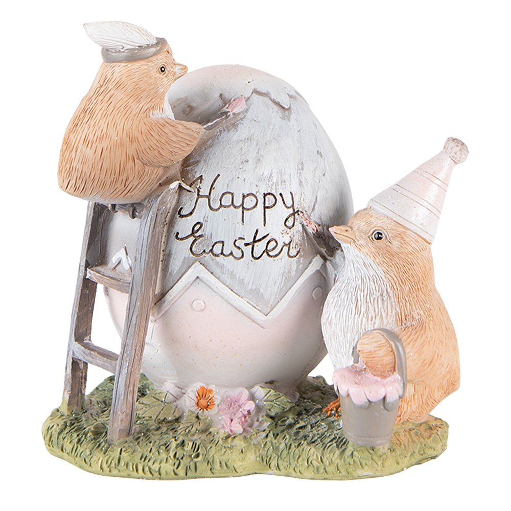 Beeld Kuikentje 12 cm Grijs Bruin Polyresin Woonaccessoires
