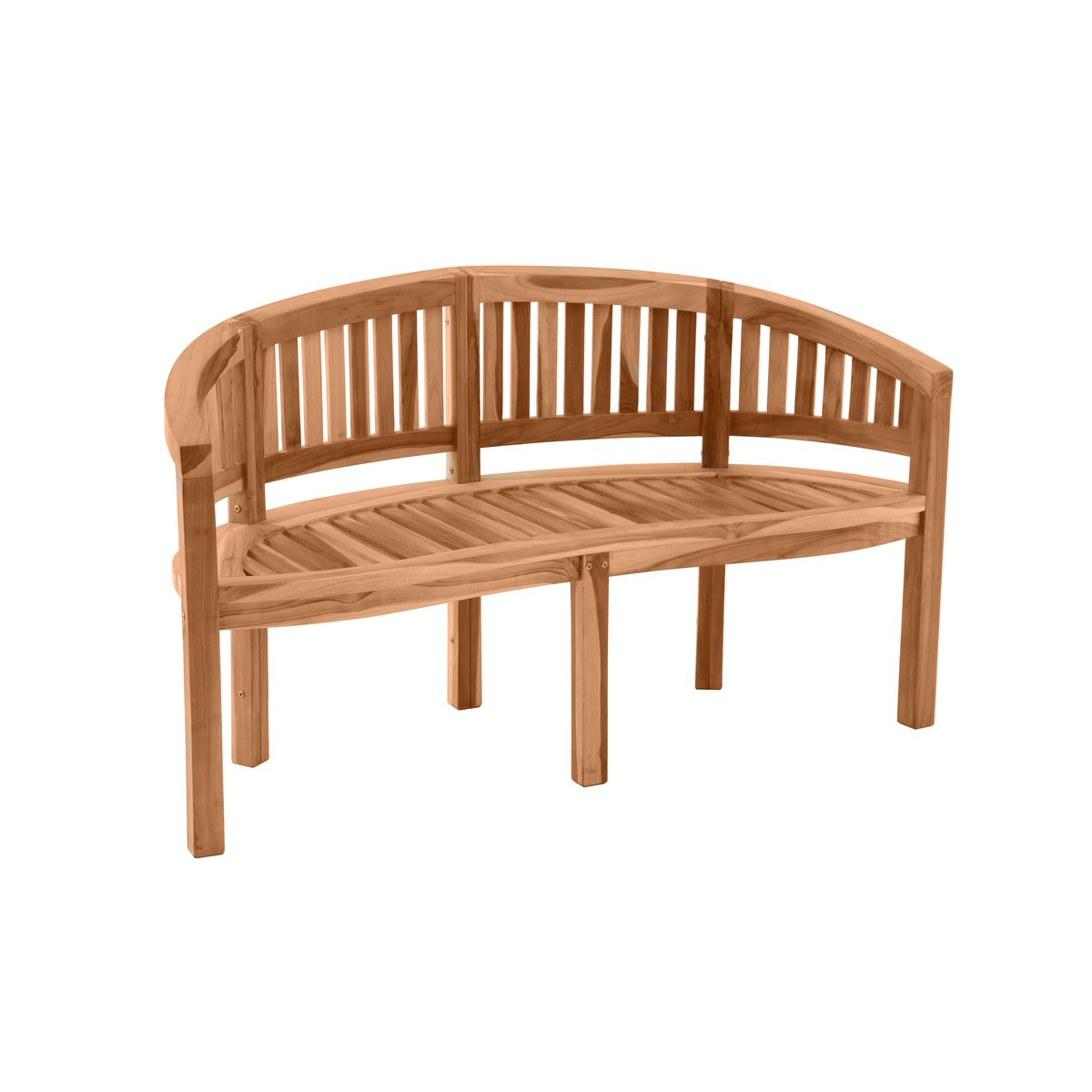 Tuinbank teak 150 cm banaanvorm